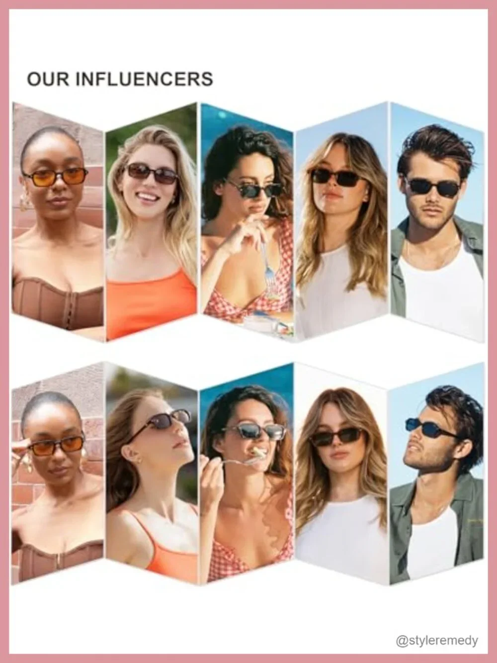 Polarized Rectangular Sunglasses UV400 Protection Thin Frame Unisex